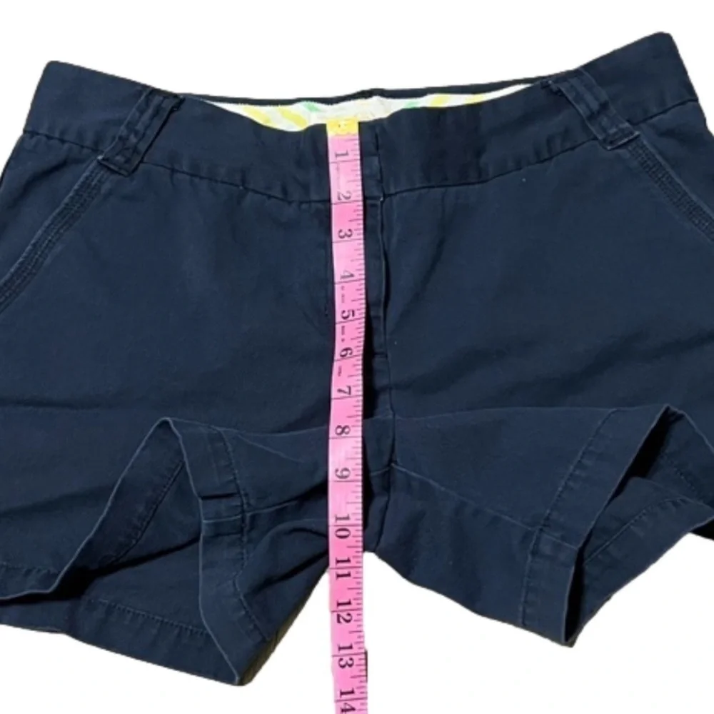 J Crew Weathered Chino Classic Twill City Fit Cotton Navy Shorts Women Size 10